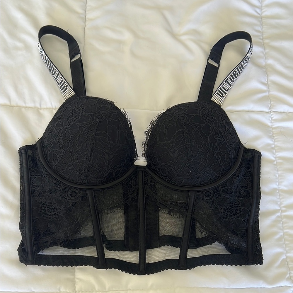Black Lace Bustier Bra